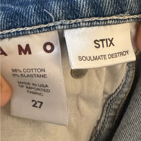 AMO Size 27 “Soulmate Destroy” STIX distressed jeans - Picture 3 of 3